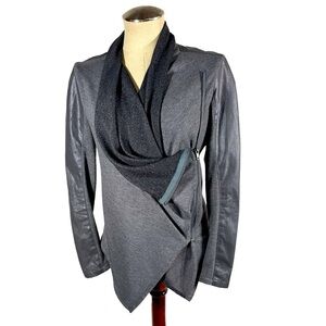 Blank NYC Black Vegan Leather Zip Up Jacket Size Medium